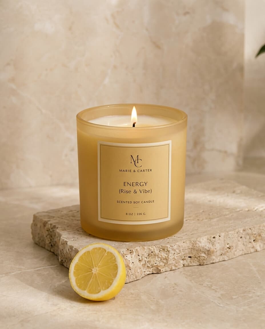 Marie & Carter Rise & Vibe candle